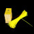废物标识 黄色塑料平口垃圾袋封口尼龙扎带废物扎袋吊牌标签标识牌JYH 100张吊牌