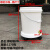 加厚塑料桶带水龙头水嘴盖家用圆形大水桶20L升塑胶桶带轮子 滑轮桶白色+螺旋水嘴(20L)