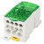 OLKWL（瓦力）大电流一进多出导轨式分线盒250A铜接线端子2.5-120平方线单级十一出接线盒 UKK-250A绿色