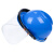 防冻面屏防液体飞溅头罩液氮LNG加气液站防护面罩耐低温面罩高温 pvc面屏铝支架需搭配安全帽使用