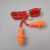硅胶防噪音睡眠用声隔音耳塞 圣诞树型1270 游泳防水防护耳塞 橙色头+橙色线(独立包装) 均码