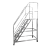 适用于铝合金焊接梯定制跨过线梯工业踏步梯移动式登高梯拆卸踏步扶手梯 铝合金（特厚）平台离地0.9