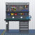 欧思泰 工作台重型钳工台电子维修桌实验室试验台流水线操作台 2.1m+双挂+四抽柜 工业灰