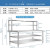 不锈钢货架厨房冷柜冰柜台上架工作台台面立架货架操作台上置物架 特厚长180宽35高60二层层距可调