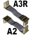 ADT标准型HDMI2.0公对公延长线 支持2K/144hz 4K/60Hz 弯头扁平线 A2-A3R 40cm