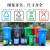 大号平口垃圾分类垃圾袋一次性可降解加大社区物业四色厨余塑料 蓝色可回收物80X9050只