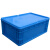 加厚EU欧标物流箱汽配周转箱超市配送筐带盖转运箱仓库整理箱 蓝色/无盖 300*200*120mm