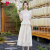 皮尔卡丹改良旗袍连衣裙2024夏新款新中式感度假风白色蕾丝仙女套装裙 图片色 M