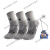 安德玛（Under Armour）运动健身休闲中筒袜 男女同款 3双装 灰色 3双装(灰色) M