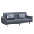 勤凯沙发床新款两用可折叠多功能小户型客厅简易经济简约现代双人公寓 天蓝色(棉麻布) 1X2米长大三人位沙发单人床