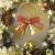 隽然 圣诞花环节日圣诞节滕条场地布置道具花圈装饰品门挂 金球白边铃铛加灯款（直径50cm）