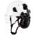 立始安全帽 多功能工地护目防砸安全帽 隔音降噪耳罩 新国标 建筑工程 白色帽+墨镜+B07E耳罩