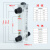 LZT-M15T面板式不锈钢转子流量计有机玻璃气体液体浮子流量调 LZT-15T液体(0.05-0.5GPM) 0.