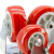 海斯迪克 红色pp肥仔脚轮 轻型家具小轮子 2寸万向轮（4个/组）