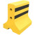 交通隔离墩 塑料人车分流隔离栏 水泥墩路障道路警示马路隔离墩护 黑色黄膜(橡塑)