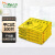 灵龙八方平口连卷垃圾袋诊所黄色塑料袋80*90cm适用于70L垃圾桶100只