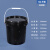 佳叶食品级塑料桶密封桶小水桶透明桶带盖酱料桶家用洗车洗衣桶胶桶 10L黑色