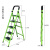 梯子 梯子人字梯 折叠梯子 加宽加厚踏板梯折叠梯加厚人字梯移动楼梯爬梯伸缩扶梯四五六步 米白色加厚D型红色六步