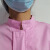 紫羲（ZXFH.NET）细斜纹立领防护服男女医师卫生美容服化学试验白大褂工作服 粉红色 L