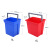 安大侠 保洁分色水桶 清洁车塑料桶清洁车分类塑料桶 黄色（6升）