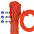 安先达救生绳 应急救援漂浮安全绳 防汛水上救生绳 8mm橘色反光绳20米配环钩