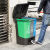 户外分类垃圾桶三合一脚踏商用户外环卫小区垃圾干湿分离加厚带盖 40L（绿+灰+蓝）厨余+其他+可回收