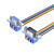 定制DB9串口线 彩色排线 db9杜邦线DB9公对母压接排线 一对一接线 蓝色 1m