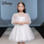 迪士尼（Disney）公主裙女童礼服洋气儿童走秀钢琴演奏服女孩主持人裙子童装演出服 白色 110cm(110cm)