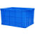 塑料周转箱筐子长方形加厚带盖大号养龟缸储物收纳箱物流胶框胶箱 18号500-320（外径560*420*330） 蓝色