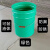 25L特厚铁皮户外垃圾桶大容量耐磨庭院垃圾桶铁桶带盖家用防火 绿色带logo