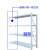 工创优品 货架置物架 多层货架仓储超市展示架多功能仓库金属储物架轻型加厚150KG/层 150*50*200cm四层副架