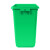 天枢60L摇盖垃圾桶塑料桶大号小型分类回收商用室外户外酒店办公室绿色(厨余垃圾)无盖