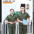 江波（JIANGBO）夏季短袖工作服套装 薄款耐磨透气劳保服 军绿（单上衣） M 