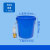加厚大号垃圾桶工厂户外环卫分类塑料桶商用厨房圆桶带盖水桶 白色50#铁柄桶带盖约30升