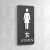 户外竖式洗手间门牌男女卫生间指示牌公共厕所方向指引牌大号带箭头左右方向导视牌温馨提示牌3d立体标志定 银色 女 30x11.5cm