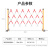 共泰 GTWL02 玻璃钢伸缩围栏绝缘 可移动式隔离栏 红白1.5*2.5m