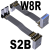 USB3.0公对公扁平轻薄线Type-A转接micro-B双弯角ADT S2B-W8R 13P 0.5m