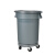 加厚圆形塑料带盖带轮子可移动大容量杂物废料环保清洁垃圾桶 5轮底座120L 168L底座