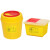 垃圾桶黄色利器盒诊所废物回收加厚脚踏式污物桶摇盖专用 圆形1升整箱200个顺丰