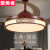 爱美者新中式风扇灯吊扇灯带电扇一体吊灯家用客厅餐厅卧室国风2024新款 咖色48寸强风-遥控APP