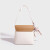 袋鼠（KANGAROO）森系撞色简约水桶包包女2023秋冬新款小众设计感单肩斜挎包 棕色+专柜礼袋