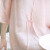 繁安春款中年妇女棉麻连衣裙亚麻裙子长袖女士穿的 白色 L【120-140斤 粉色 XL【140-160斤