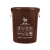 上海垃圾分类垃圾桶大号圆形干湿厨余其他易腐垃圾浙江杭州西安 咖啡色160K有盖(湿垃圾)