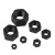 铸固 黑色白色尼龙六角螺母 六角螺帽 螺丝帽规格齐全工厂用品国标 M2.5黑色 