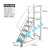 超市货架理货梯仓库家用工业踏步梯可移动带轮登高车取货梯子 灰白 平台离地1.3米 赠送安装工