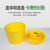 谋福 黄色圆形利器盒 医疗一次性废物盒  0.5升圆形（3个装）