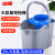 冰禹 BGA-82 手提塑料拖把桶 大口径带滑轮挤水拖布桶 免手洗拖把拧干桶 灰蓝色