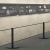 一米线矮脚小型围栏杆美术博物馆艺术展厅警戒隔离护栏50CM高礼宾杆警示柱 亮光黑（管径38mm)