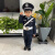 儿童纯棉警服警察服小警官服全套玩具角色扮演交警制服表演服 声光抢手拷对讲机 110cm