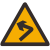 交通标志牌反光限速限高道路公路牌停车场施工警示指示牌村牌定制 向左右急弯路